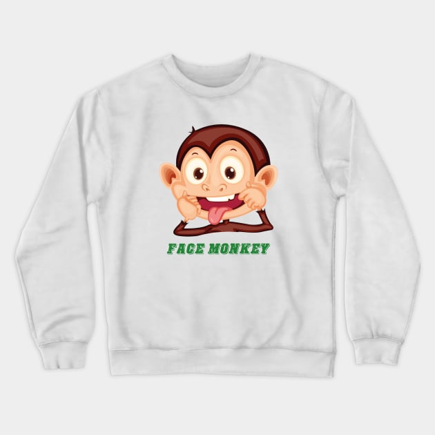 Funny monkey face Crewneck Sweatshirt by This is store